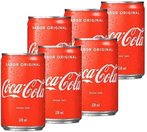 Coca-Cola Lata 220ml- Caixa c/6 Unidades